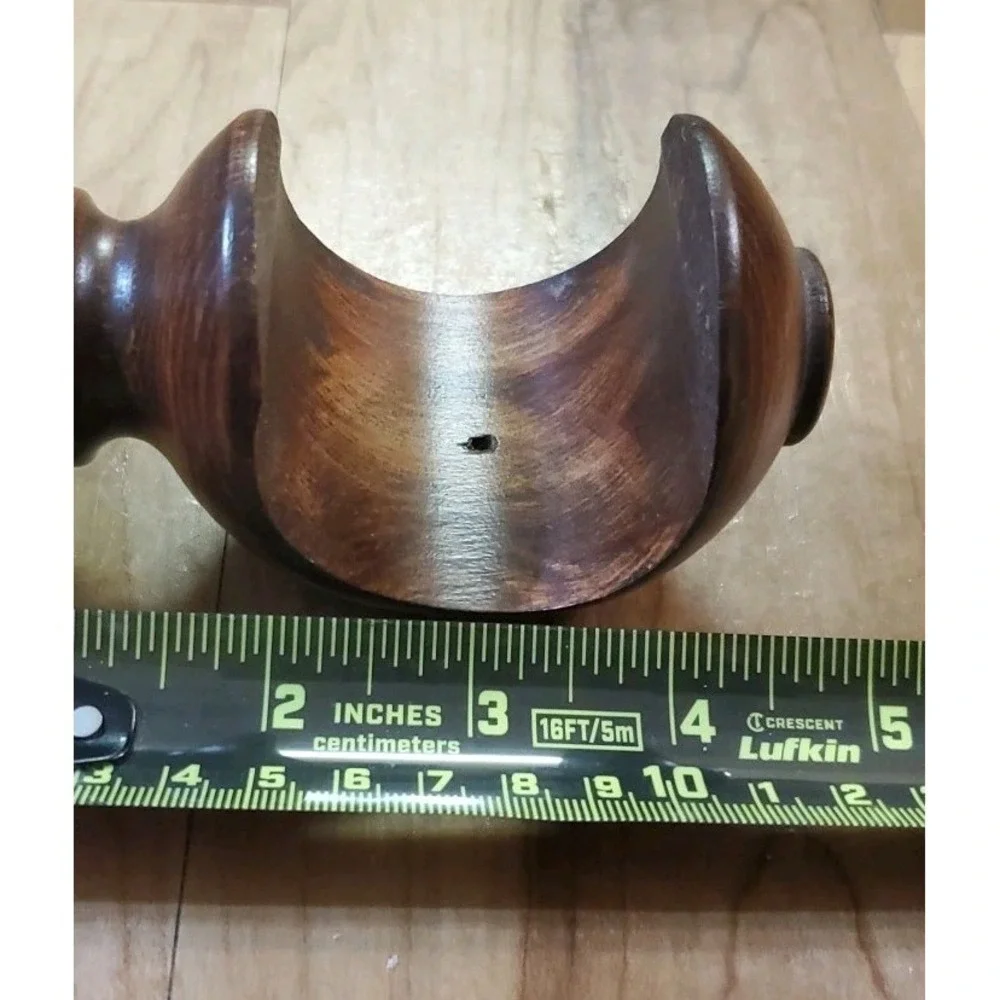 2 Curtain Rod Bracket Wooden Rod Brackets Drapery‎ Curtain Single Bracket